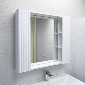 Шкаф зеркальный Comforty Ангара 90 с LED подсветкой и антизапотеванием Белый матовый 00-00019941CF Шкаф зеркальный Comforty Ангара 90 с LED подсветкой и антизапотеванием Белый матовый 00-00019941CF