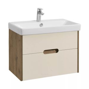 Тумба подвесная Aquaton Оливия 70,5 с раковиной Адриана Бежевый / Дуб Веллингтон 1A2543K0OLVG0 Тумба подвесная Aquaton Оливия 70,5 с раковиной Адриана Бежевый / Дуб Веллингтон 1A2543K0OLVG0