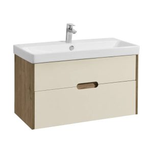 Тумба подвесная Aquaton Оливия 90 с раковиной Адриана Бежевый / Дуб Веллингтон 1A2544K0OLVG0 Тумба подвесная Aquaton Оливия 90 с раковиной Адриана Бежевый / Дуб Веллингтон 1A2544K0OLVG0