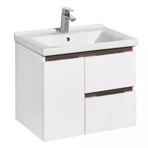 Тумба подвесная Aquaton Рене 60 с раковиной Миранда Белый / Грецкий орех 1A2585K0NRC80 Тумба подвесная Aquaton Рене 60 с раковиной Миранда Белый / Грецкий орех 1A2585K0NRC80