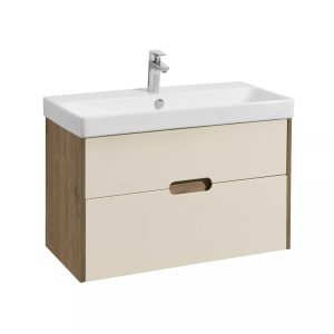 Тумба подвесная Aquaton Оливия 80 с раковиной Адриана Бежевый / Дуб Веллингтон 1A2831K0OLVG0 Тумба подвесная Aquaton Оливия 80 с раковиной Адриана Бежевый / Дуб Веллингтон 1A2831K0OLVG0