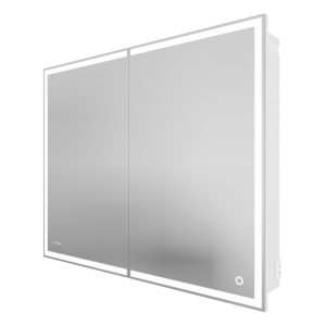 Шкаф зеркальный Grossman Меркадо 90 с LED подсветкой Белый 209003