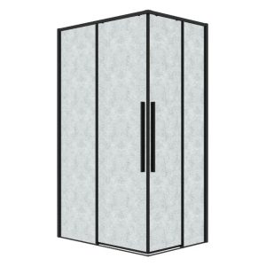 Душевой уголок Grossman Galaxy 110х80 левый Черный / Шиншила 300.K33.01.80R11L.21.02
