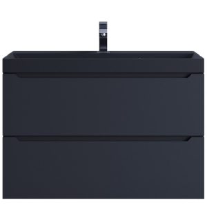 Тумба подвесная Uperwood Tanos 80 с раковиной Черный матовый 3930421700
