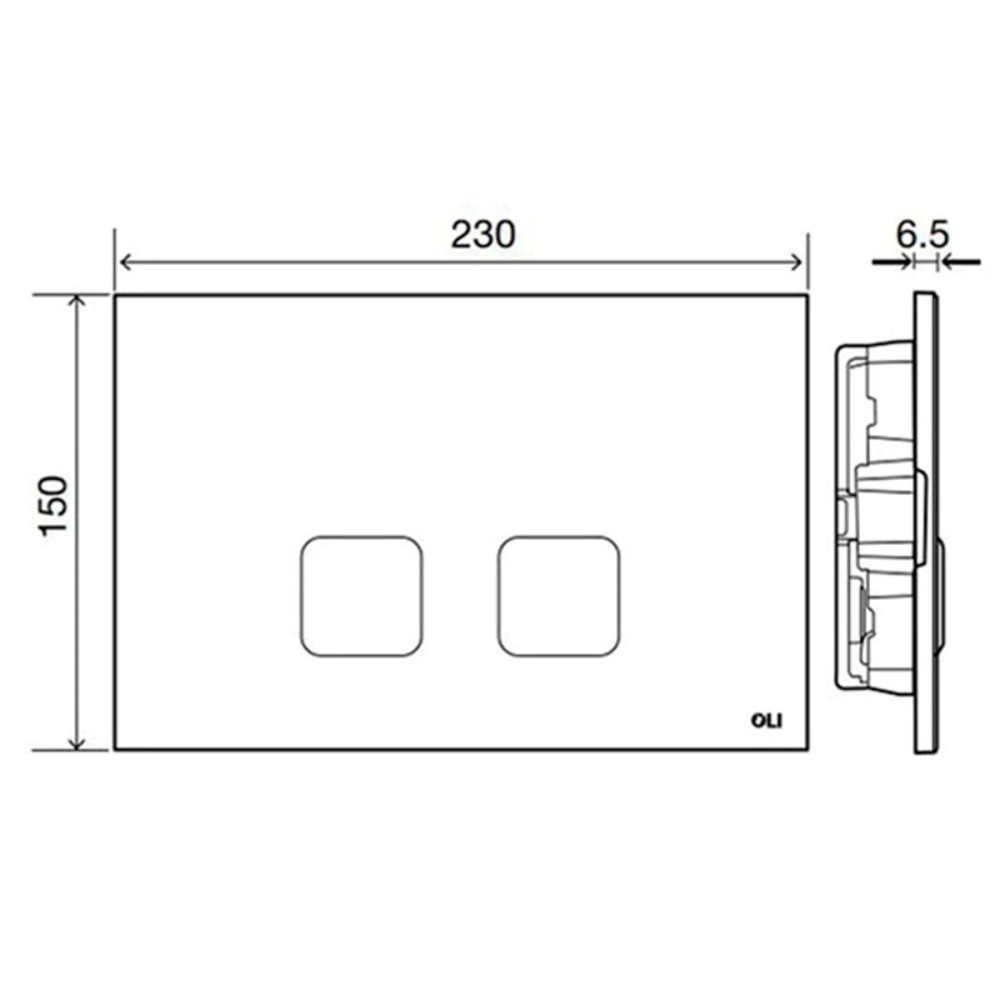 Клавиша смыва Oli Plain Белый глянцевый 70826 Клавиша смыва Oli Plain Белый глянцевый 70826 — изображение 2