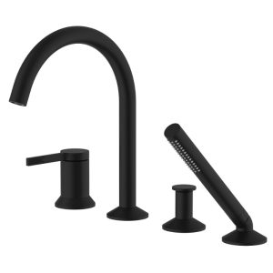 Смеситель на борт ванны Azario Flame Черный матовый AZ-VPC258320PA