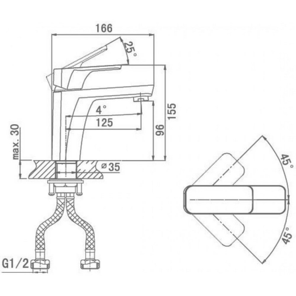 Смеситель для раковины D&K Berlin-Technische Черный / Хром DA1432115 Смеситель для раковины D&K Berlin-Technische Черный / Хром DA1432115 — изображение 3
