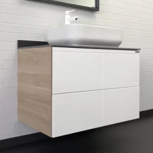 Тумба подвесная Comforty Таллин 80 + раковина + антрацитовая столешница Белый / Дуб натуральный 00-00009969 Тумба подвесная Comforty Таллин 80 + раковина + антрацитовая столешница Белый / Дуб натуральный 00-00009969