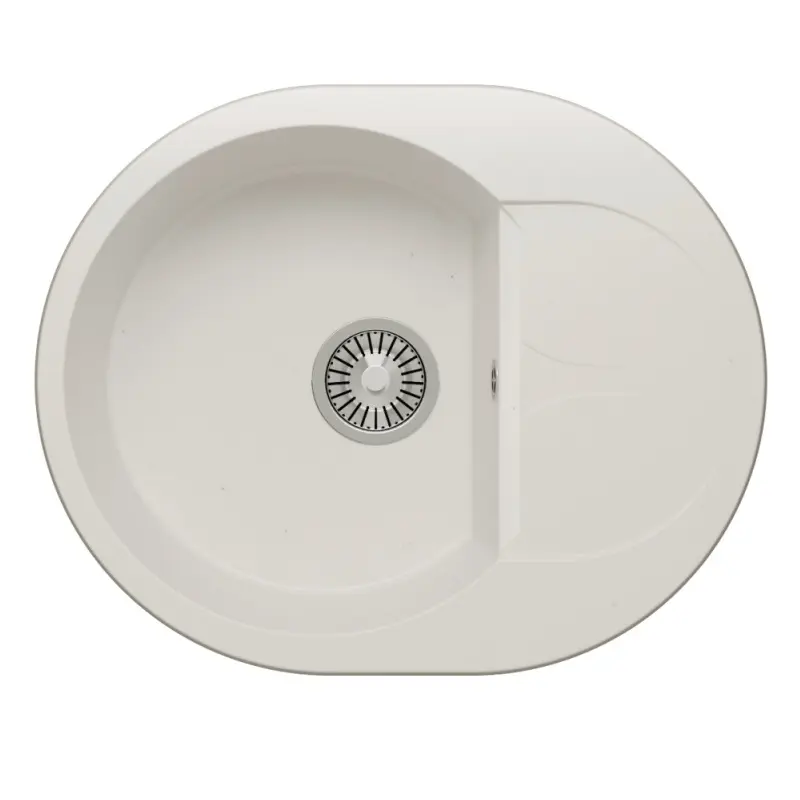 Мойка кухонная Polygran Atol 62 678972 Белый хлопок Мойка кухонная Polygran Atol 62 678972 Белый хлопок