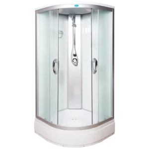 Душевая кабина Водный мир 80х80, Хром / Матовое, Низкий поддон