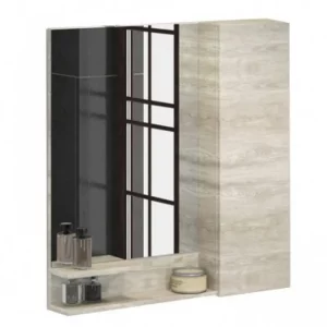 Шкаф зеркальный Comforty Верона 75 Дуб белый 00004137100CF Шкаф зеркальный Comforty Верона 75 Дуб белый 00004137100CF