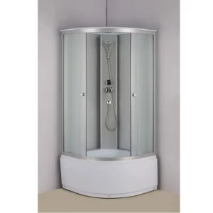 Душевая кабина Водный мир 100х100 Хром / Матовое высокий поддон ВМ820 100