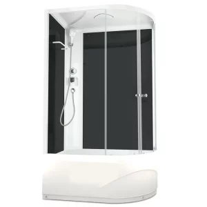 Душевая кабина Domani-Spa Delight Slim high левая без электрики 120х80 Белый, Поддон высокий
