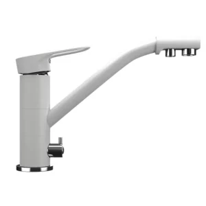 Смеситель для кухни Ulgran Classic U-010 с подключением к фильтру U-010-341 Ультра-белый