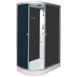 Душевая кабина Водный мир 120х80, Хром / Тонированное, Низкий поддон правая