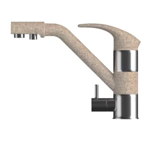 Смеситель для кухни Polygran Дуо с каналом для питьевой воды 824951 Песочный