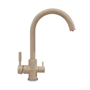 Смеситель для кухни Polygran Элара Дуо с каналом для питьевой воды 627697 Песочный