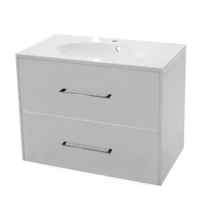 Ванна акриловая 1MarKa Dolce Vita 180х80 Белый 01дов1880 Тумба подвесная Эстет Vegas 100 с раковиной Белый ФР-00003486