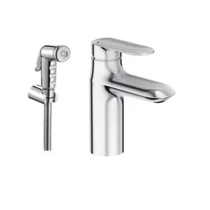 Смеситель для раковины Jacob Delafon Kumin с гигиеническим душем E99465-CP