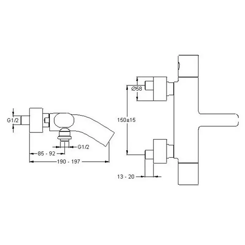 Смеситель для ванны Jacob Delafon Talan с термостатом E10089RU-CP Смеситель для ванны Jacob Delafon Talan с термостатом E10089RU-CP — изображение 2