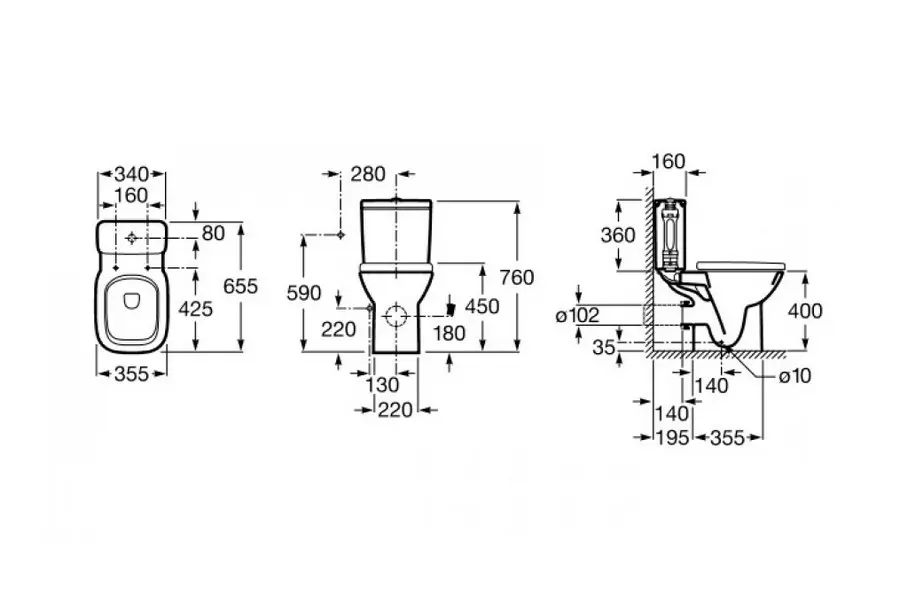 Унитаз-компакт Roca Debba с сиденьем микролифт Унитаз-компакт Roca Debba с сиденьем микролифт — изображение 2