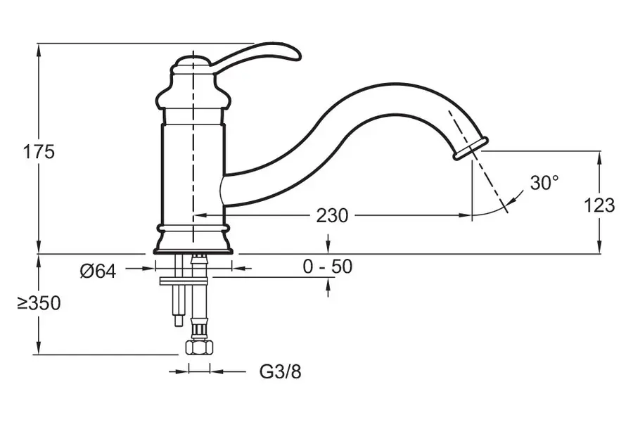 Смеситель для кухни Jacob Delafon Fairfax E76090-CP Смеситель для кухни Jacob Delafon Fairfax E76090-CP — изображение 2