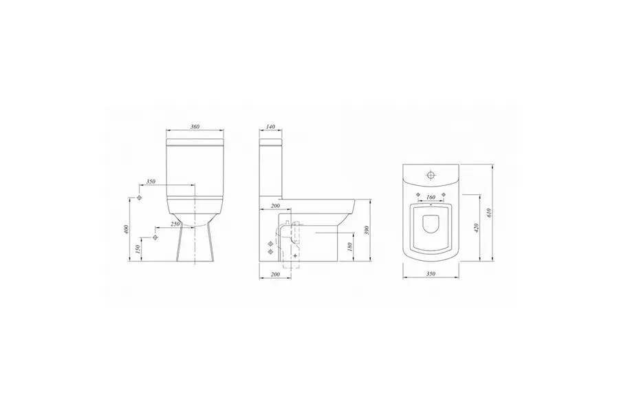Унитаз-компакт Kale Basics безободковый с сиденьем микролифт Унитаз-компакт Kale Basics безободковый с сиденьем микролифт — изображение 2