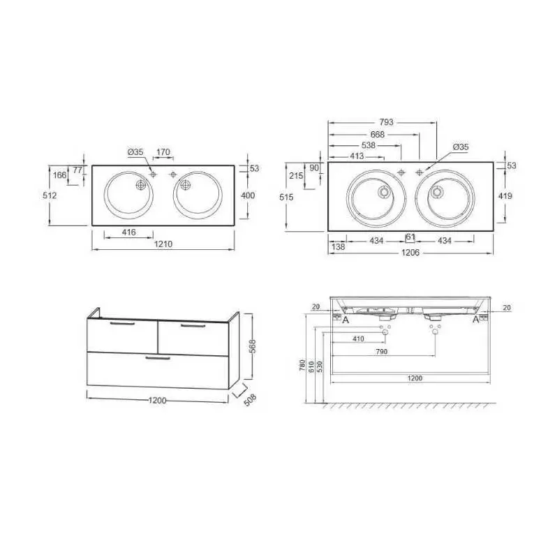 Тумба подвесная Jacob Delafon Odeon Rive Gauche 1200 Дуб Тумба подвесная Jacob Delafon Odeon Rive Gauche 1200 Дуб — изображение 2