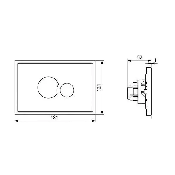 Клавиша смыва Sanit SG706, черный Клавиша смыва Sanit SG706, черный — изображение 4