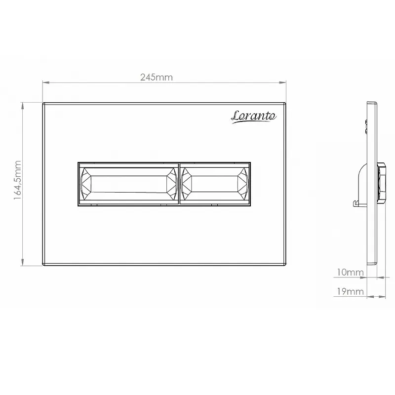 Клавиша смыва Loranto Line Хром матовый 7321 Клавиша смыва Loranto Line Хром матовый 7321 — изображение 3