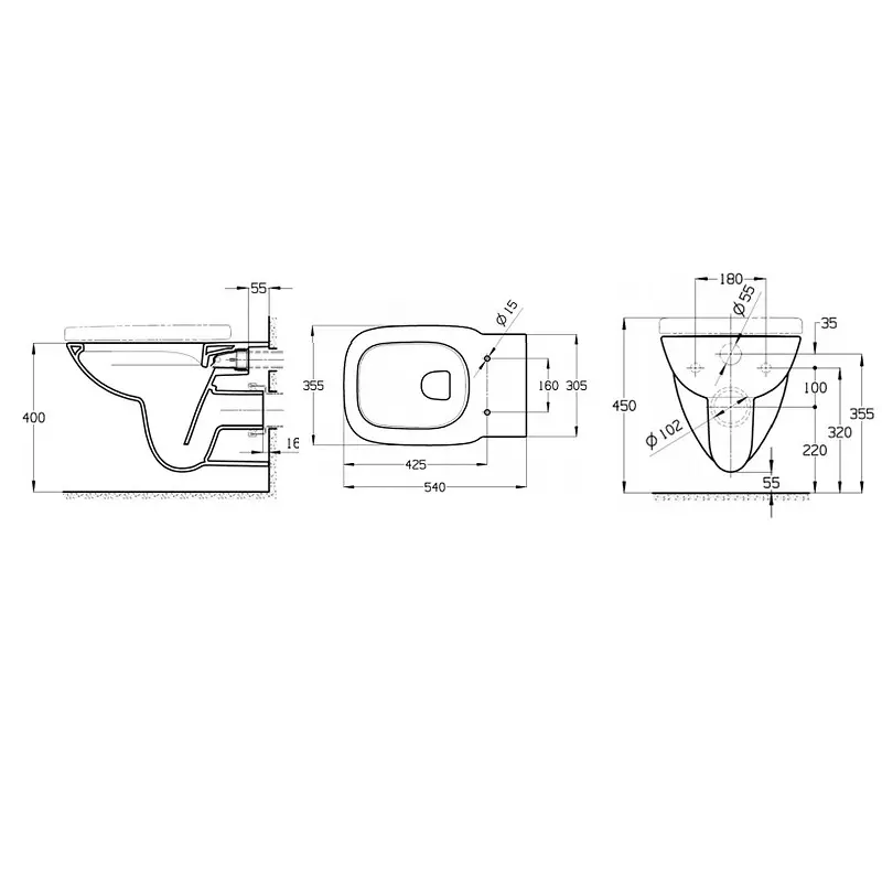Унитаз подвесной Roca Debba Rimless Белый 34699L00Y Унитаз подвесной Roca Debba Rimless Белый 34699L00Y — изображение 3