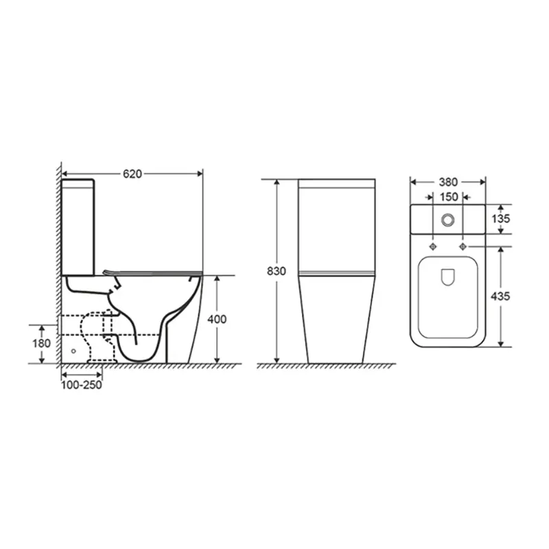 Унитаз-компакт Azario Levanto Белый AZ-1228A Унитаз-компакт Azario Levanto Белый AZ-1228A — изображение 3