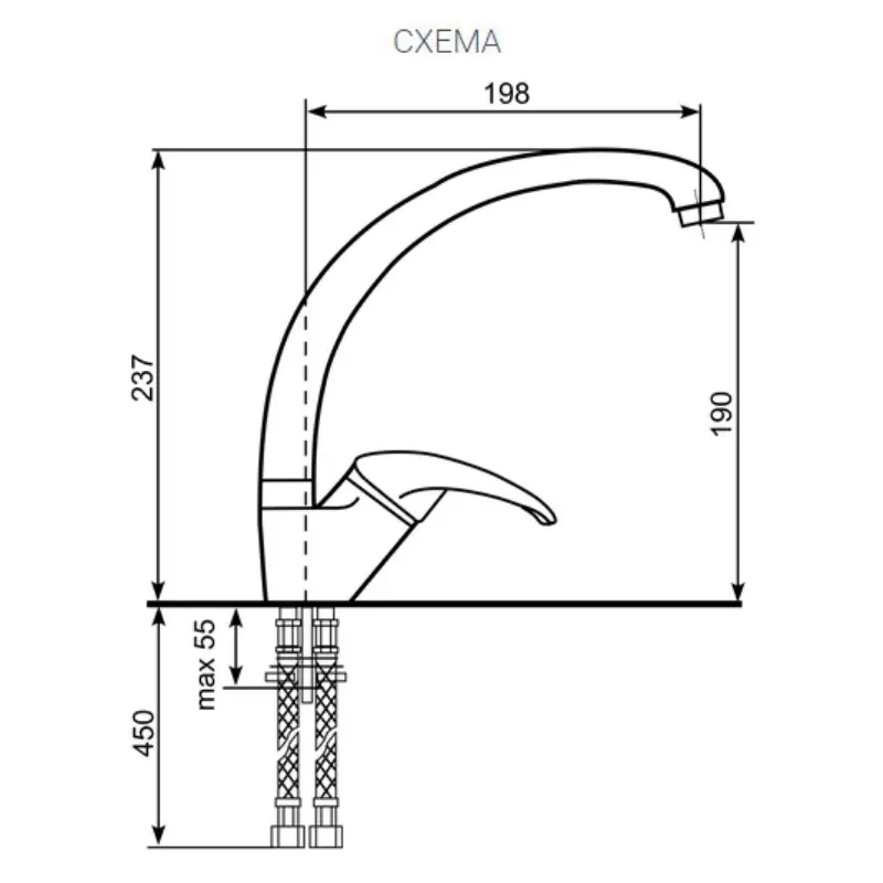 Смеситель для кухни Ulgran Classic U-007 U-007-331 Белый Смеситель для кухни Ulgran Classic U-007 U-007-331 Белый — изображение 3