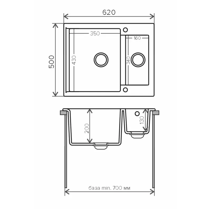 Мойка кухонная Polygran Brig 62 407947 Бежевый Мойка кухонная Polygran Brig 62 407947 Бежевый — изображение 3