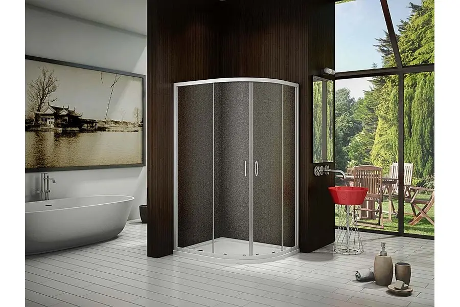 Душевой уголок Bas Latte 80х185 Хром / Грейп Душевой уголок Bas Latte 80х185 Хром / Грейп — изображение 3