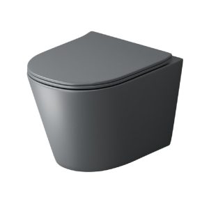 Унитаз подвесной Grossman Tornado с крышкой-сиденье Серый матовый GR-4477GMSQ