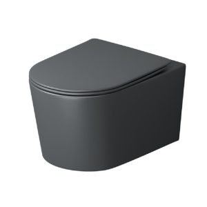 Унитаз подвесной Grossman Tornado с крышкой-сиденье Серый матовый GR-4499GMSQ