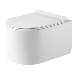 Унитаз подвесной Grossman Thin Rim с крышкой-сиденье Белый глянцевый GR-5606SQ Унитаз подвесной Grossman Thin Rim с крышкой-сиденье Белый глянцевый GR-5606SQ