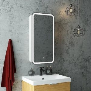 Шкаф зеркальный Агата Elliot 40 правый с сенсором Белый МВК057