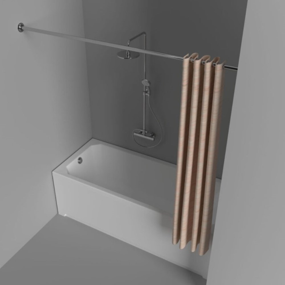 Карниз для ванны Triton прямой 190х Хром Щ0000052832 Карниз для ванны Triton прямой 190х Хром Щ0000052832 — изображение 2