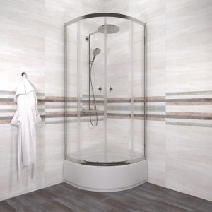 Душевой уголок Triton Альфа 80х80 с поддоном В Хром / Прозрачное Щ0000072617