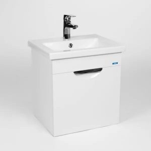 Тумба подвесная Viant Барселона 50 с раковиной Como Белый VBAR50CO-T1YP