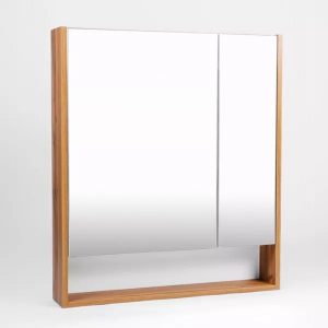 Шкаф зеркальный Viant Мальта 70 Белый / Дуб Вотан VMAL70-ZSH